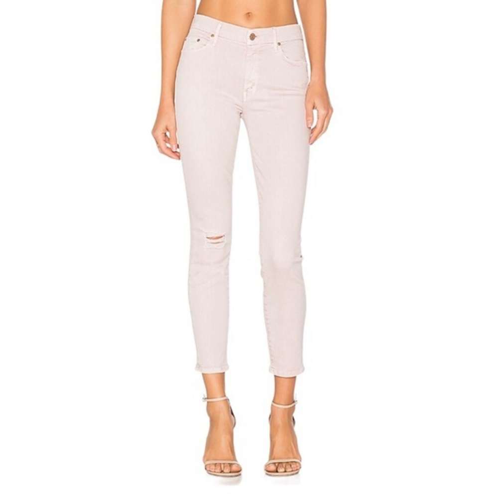 MOTHER The Looker Blush Cropped‎ Jeans